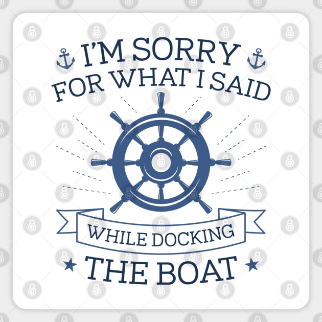 Docking The Boat Sticker by LuckyFoxDesigns